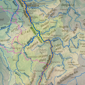 Rhein mit Unterteilungen